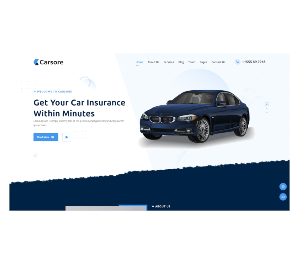 Carsore website thumbnail