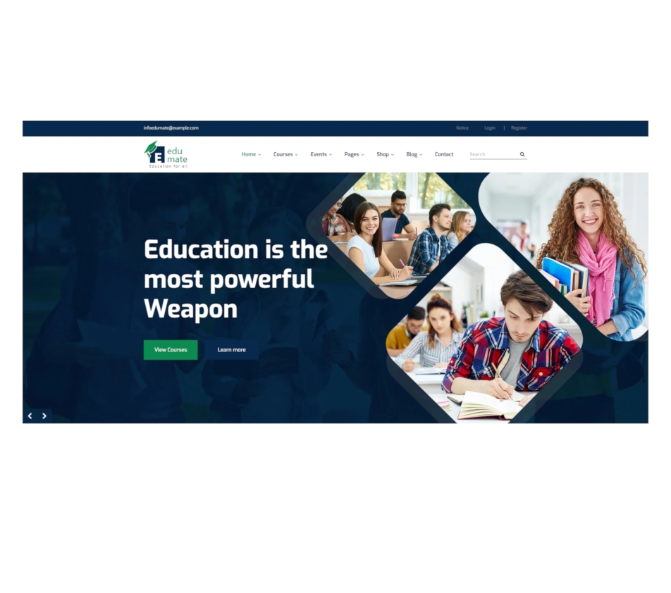 Edumate website thumbnail