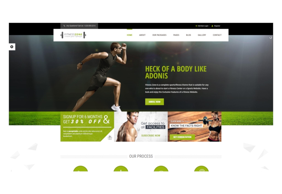 Fitness Zone website thumbnail
