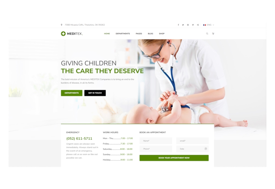 Meditex website thumbnail