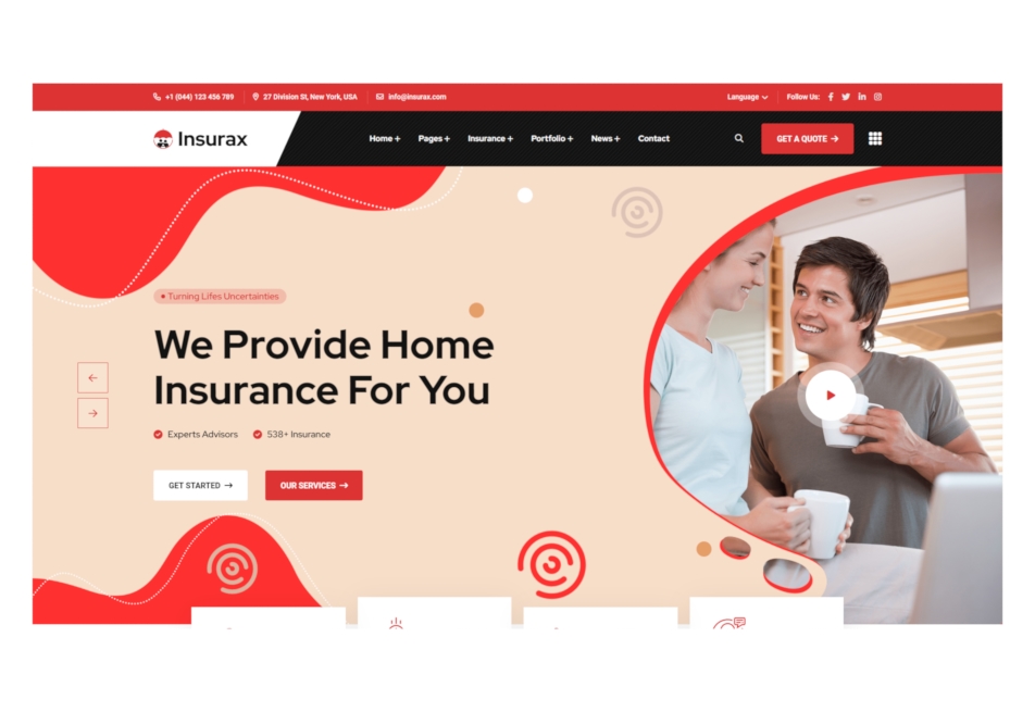 Insurax website thumbnail