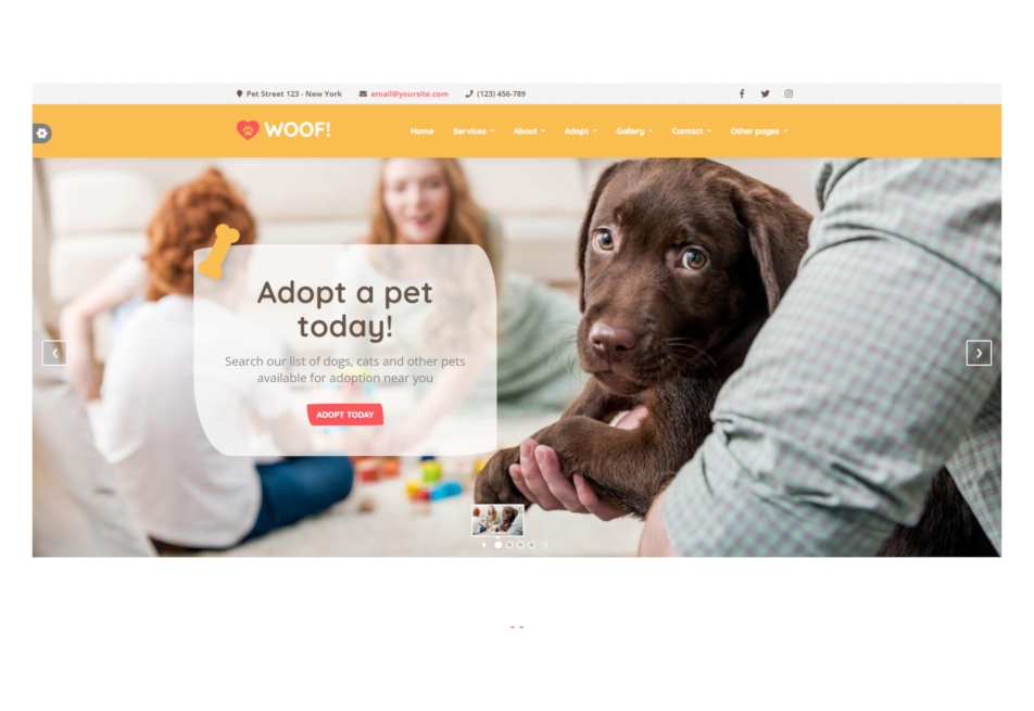 Website Pet Woof!